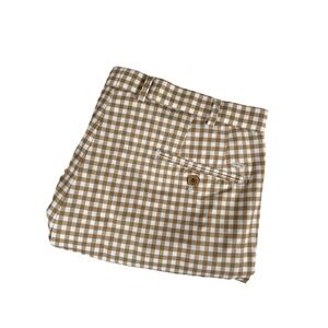 Peter Millar Crown Sport Wicking Gingham Check Performance Golf Shorts Sz 38